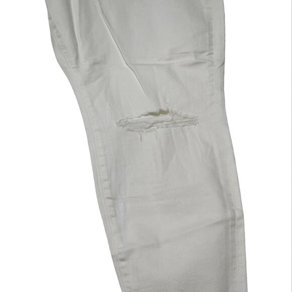 American Eagle Super Stretch White Ripped Knee Skinny Jeans Plus Size‎ 24 New - Picture 8 of 14